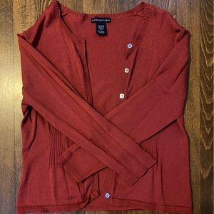 Anthropologie Women’s Cropped Cardigan - Brick - M